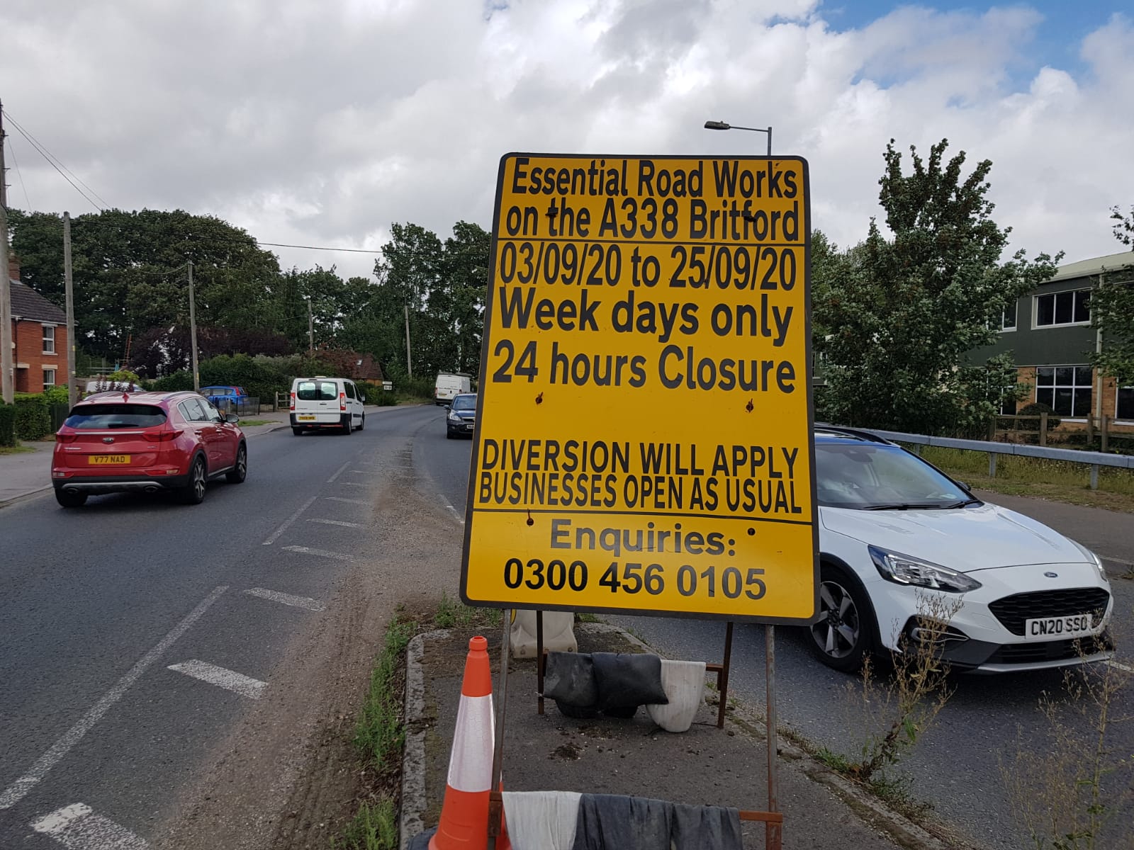 Timing of A338 Britford roadworks unfortunate News Greatest